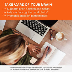 Ingredients and allergen information label for EZ Melts Citicoline 250 mg