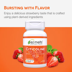 Sugar-free label for EZ Melts Citicoline 250 mg