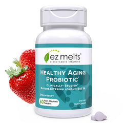 EZ Melts strawberry-flavored dissolvable probiotic tablet