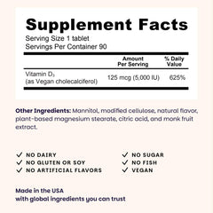 Dissolving in-mouth Vitamin D3 melts for easy absorption