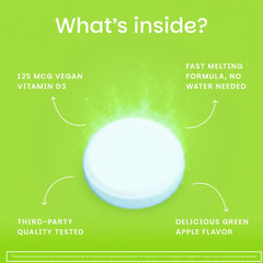 3-month supply packaging of EZ Melts Vitamin D3