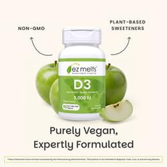 Green apple flavor dissolvable Vitamin D3 tablet