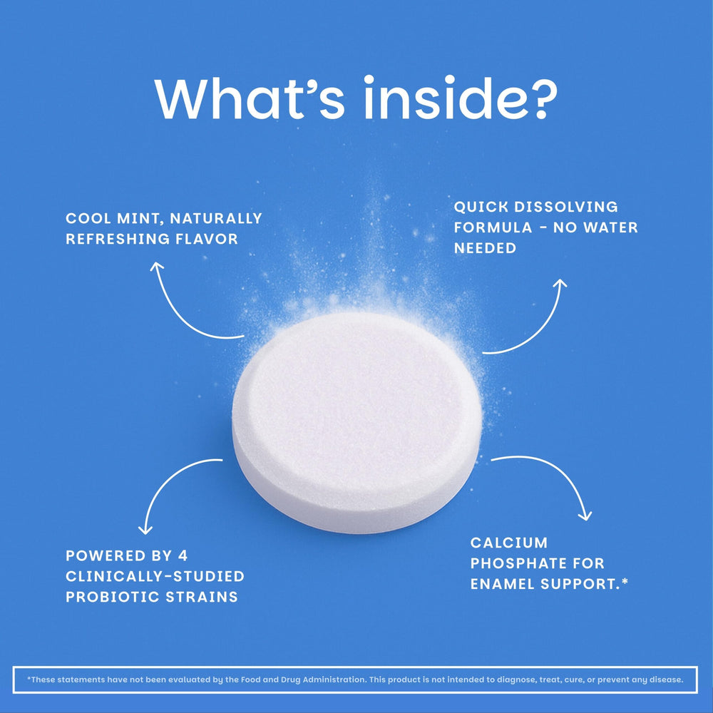 Illustration of fresh breath support from oral probiotics