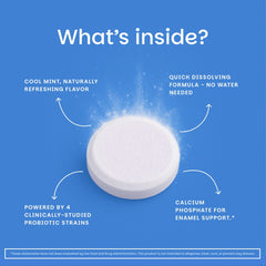 Illustration of fresh breath support from oral probiotics
