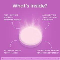 Biotin capsules included in EZ Melts Hair Health Complete