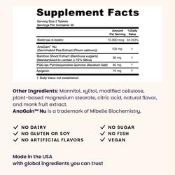 Back view of EZ Melts Hair Health Complete packaging with supplement facts