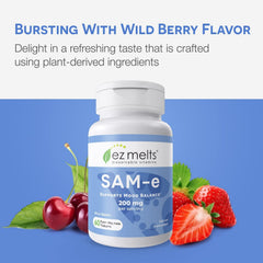 Vegan, non-GMO ingredients for SAM-e 200 mg supplement