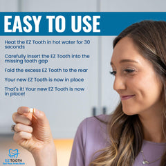 EZ Tooth preformed replacement tooth kit with carrying case