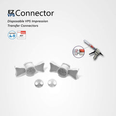 Cartridge connector transfers leftover impression material between cartridges