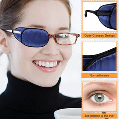 Red Lips and Claret eZAKKA eye patches on glasses