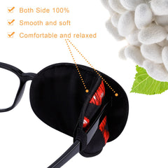 Washable and reusable eZAKKA silk eye patches