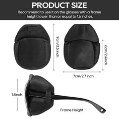 eZAKKA eye patch placed on glasses for right eye