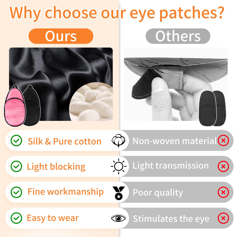 Over-glasses eye patch securely fits over glasses for both eyes