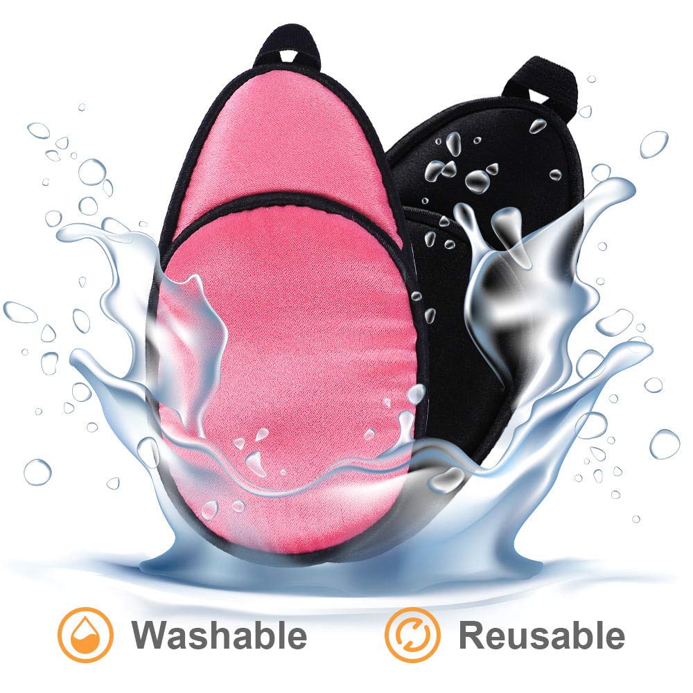 Peach pink and black eZAKKA eye patch set for adults