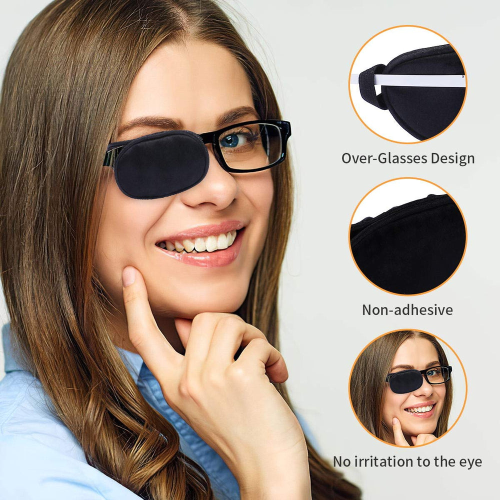 Side view of eZAKKA 2+2 brown-black eye patch