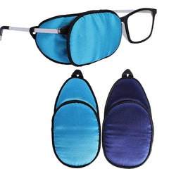 eZAKKA Light Blue Silk Eye Patch – front view