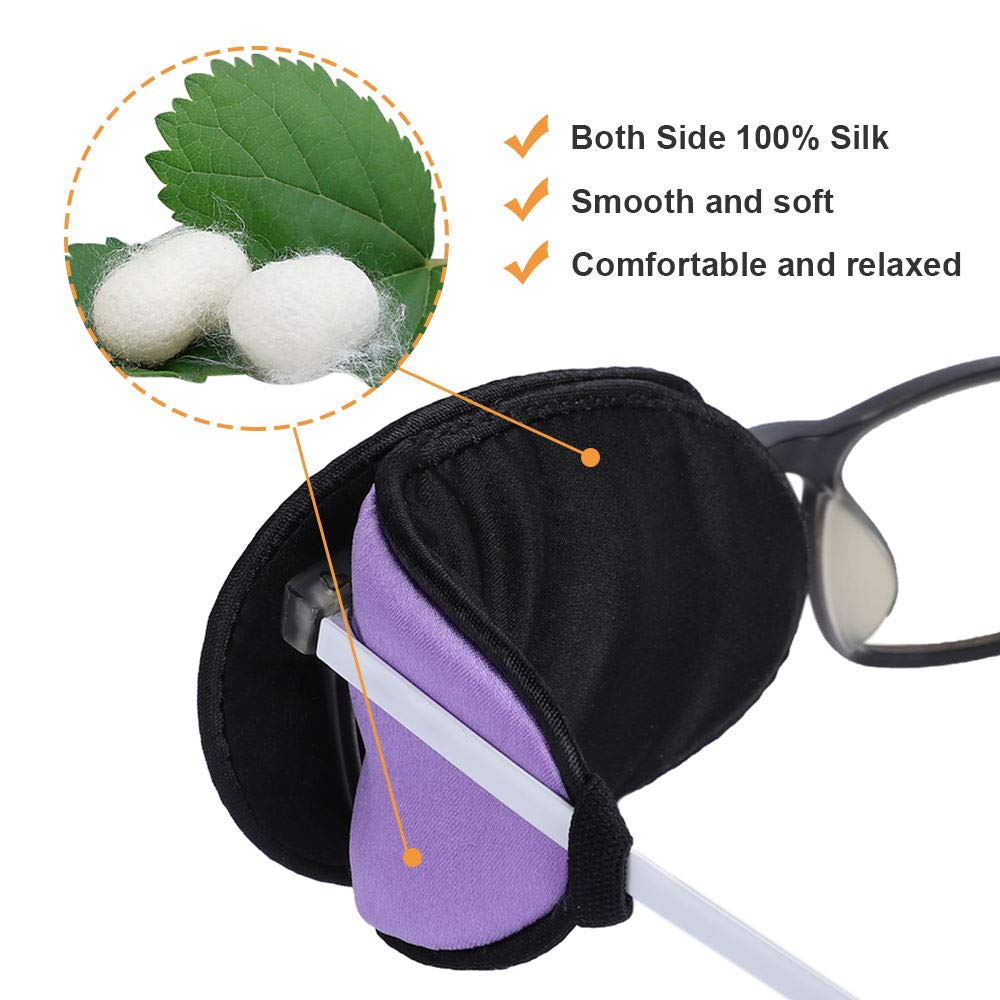 Non-adhesive, breathable over-glasses eye patch for kids and adults