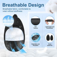 Right-eye patch detail in black with smooth surface