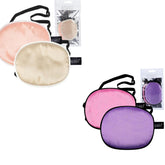 eZAKKA Silk Eye Patches set for adults and kids - brown and orange (M size)