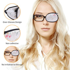 Close-up of mulberry silk texture on eZAKKA eye patch for adults