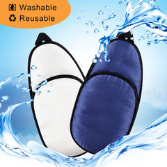 Unisex Silk Eye Patch for Women and Men - Purple & White