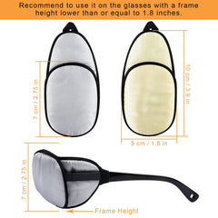Eye patch size 10 x 5 cm suitable for most eyeglasses