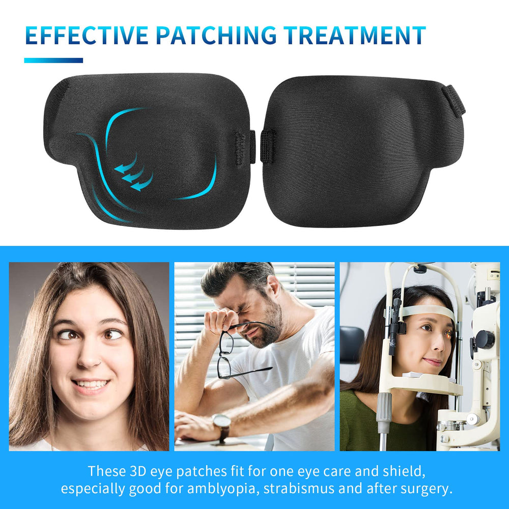 Packaging and size guide for EZAKKA eye patches (9 patches)