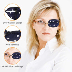 Close-up of over-glasses eye patch design for adults