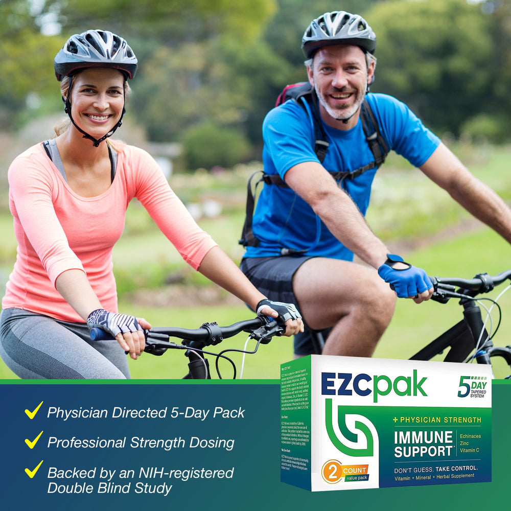 EZC Pak benefits infographic illustrating immune support