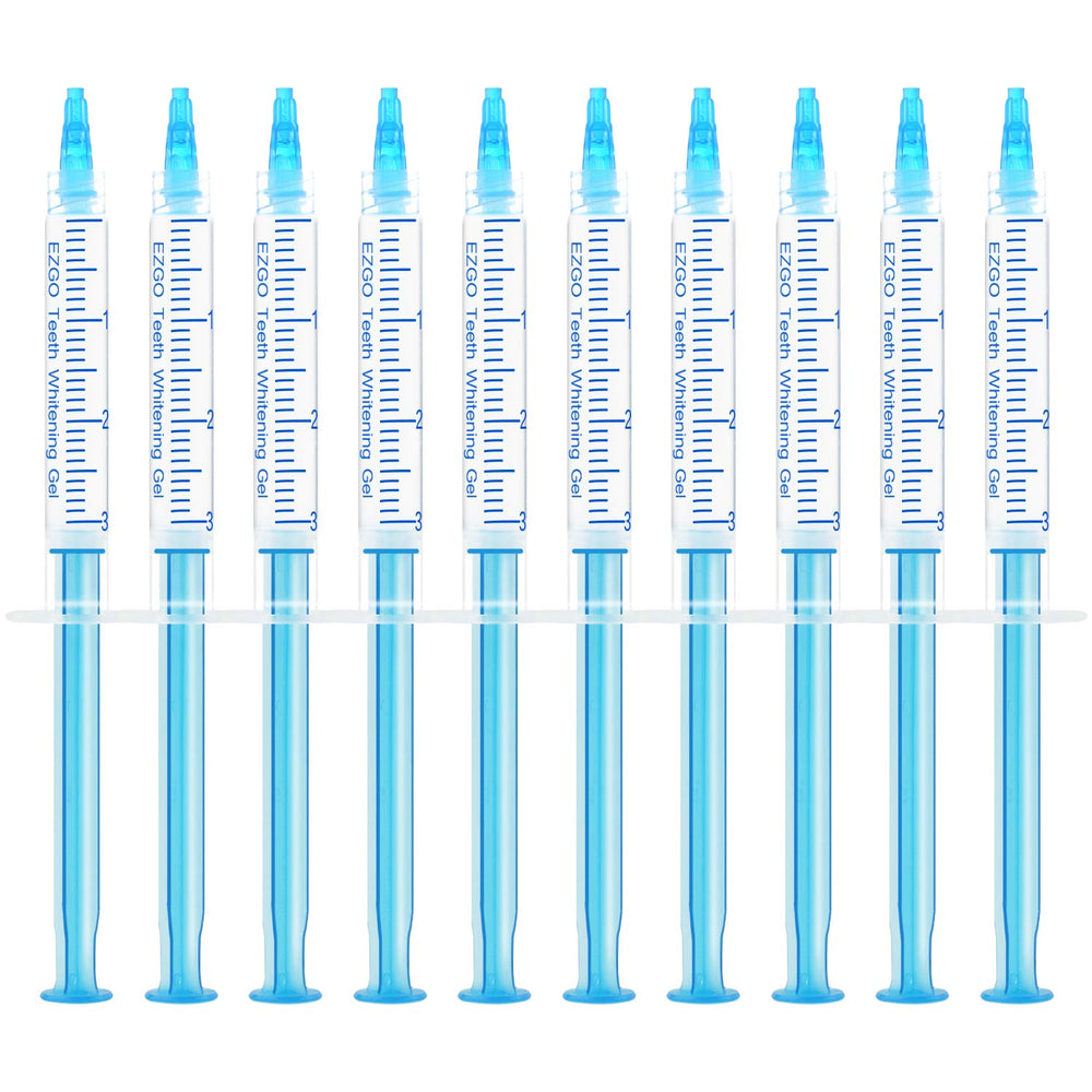 EZGO 10-pack Teeth Whitening Gel Refills Mint Flavor packaging (3ml syringes)