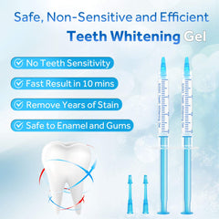 Mint-flavored whitening gel bottle and packaging display