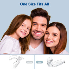 3-tray dental whitening kit for whitening, grinding protection, and sports