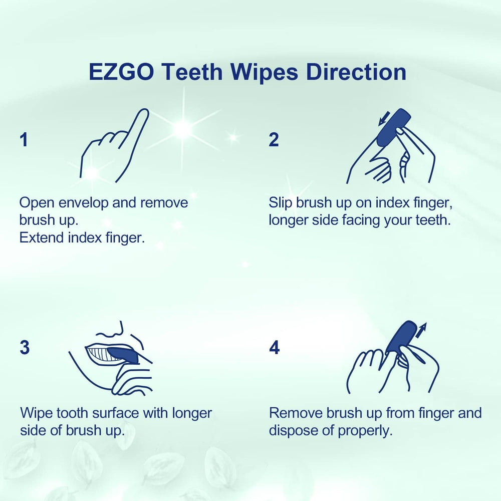 Latex-free teeth wipes for on-the-go oral care