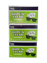 Fabric Solution Wipe'N Clear Lens Wipes 3 x 75 Count package