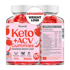 Facime Keto ACV Gummies bottle with 1000mg per serving