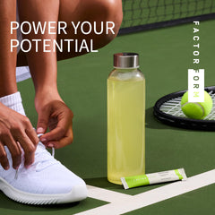 Passionfruit Guava flavor Hydration Boost packet with caffeine and l-theanine