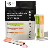 Variety Pack of FACTOR FORM Hydration Boost electrolyte packets
