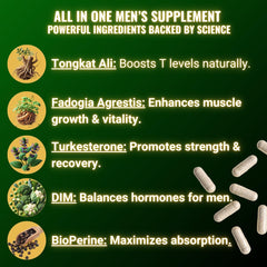 Fadogia agrestis supplement for men label close-up