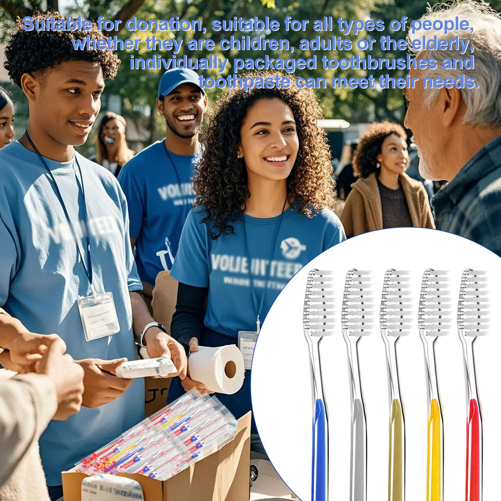 fafortune five-color disposable toothbrushes travel kit