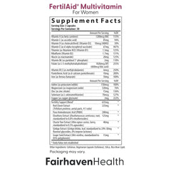 Fairhaven Health FertilAid tablets close-up showing texture and tablet size