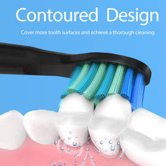 Soft, rounded-end bristles for gentle brushing