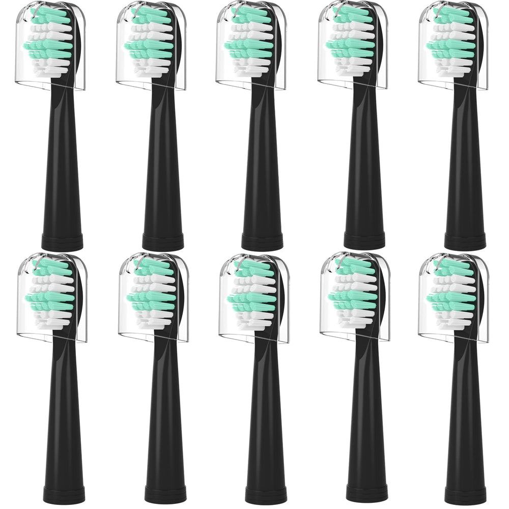 Ten-pack replacement heads compatible with Fairywill toothbrush handles FW-507/508/551/D1/D3