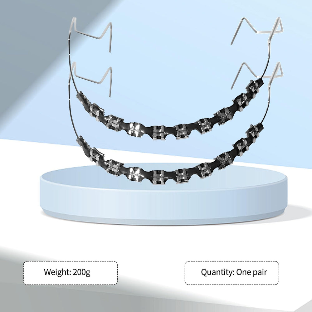 Black braces fake retainer set - 2nd pair for dental education
