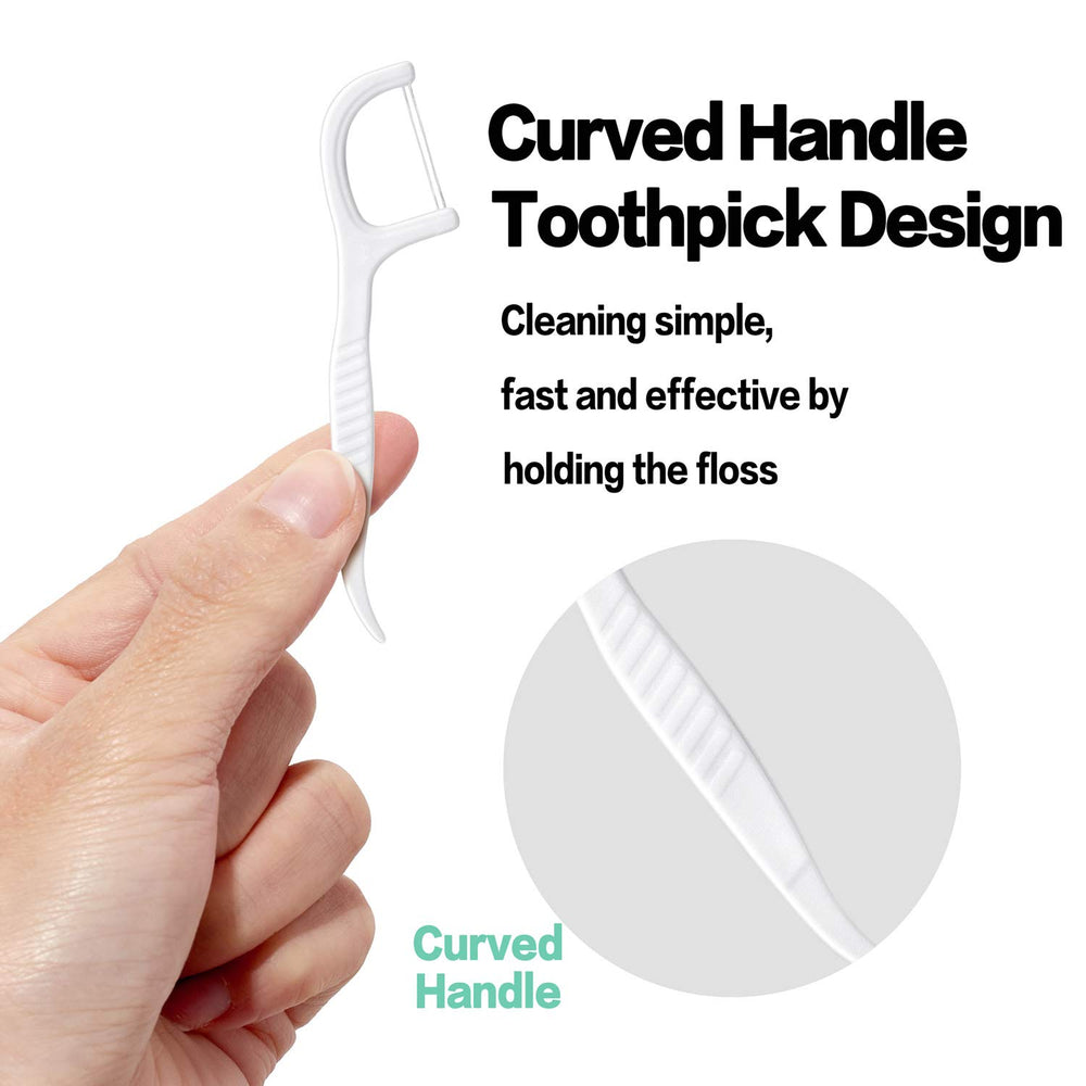 Twin-line floss design showing between-teeth cleaning
