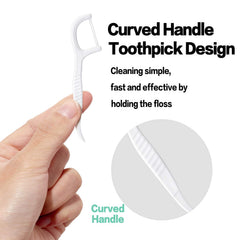 Twin-line floss design showing between-teeth cleaning
