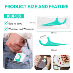 Travel-friendly mint floss picks with compact packaging