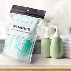 2-in-1 floss pick with a built-in toothpick tip for debris removal