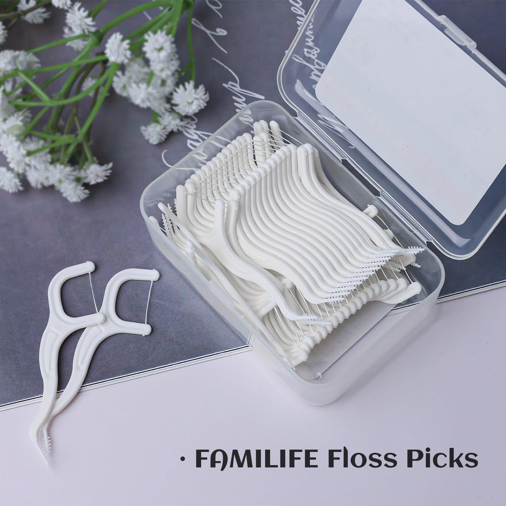 Adult-focused dental floss picks with comfortable grip