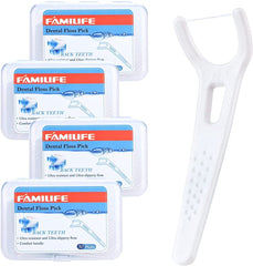 FAMILIFE unwaxed dental floss picks designed for back teeth