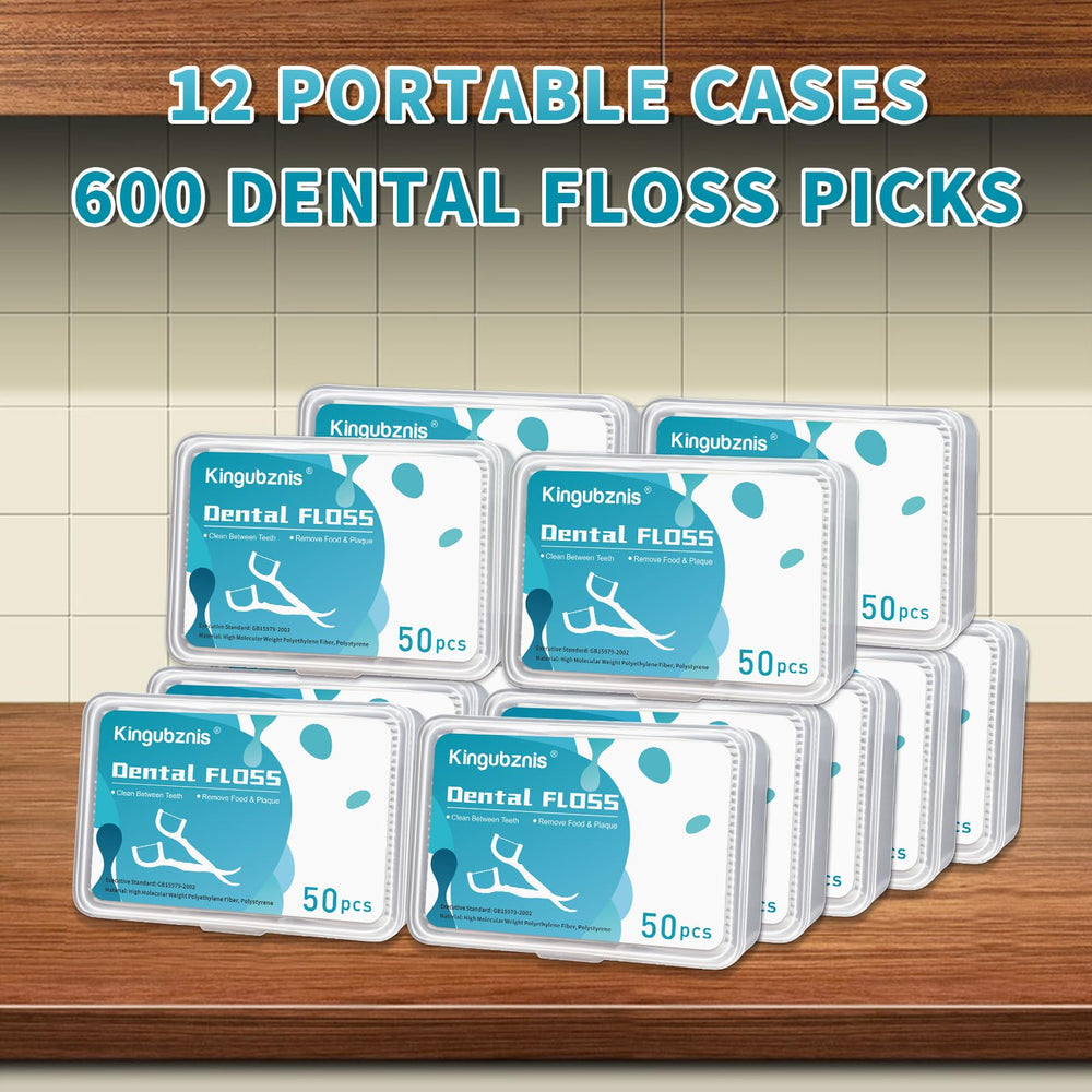 Family bundle of dental floss picks with cases